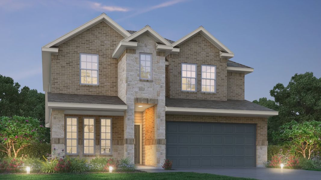 Representative exterior photo of a completed home built from the The Tivoli by Legend Homes in Bluestem, Brookshire, TX (Image 26).