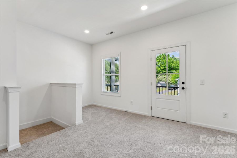 Spacious nook at the top of the stairs!