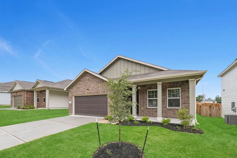 Representative exterior photo of a completed home built from the Luna by Starlight Homes in Noble Ridge, Howe, TX (Image 2). Representative exterior photo of a completed home built from the Luna by Starlight Homes in Noble Ridge, Howe, TX (Image 2).