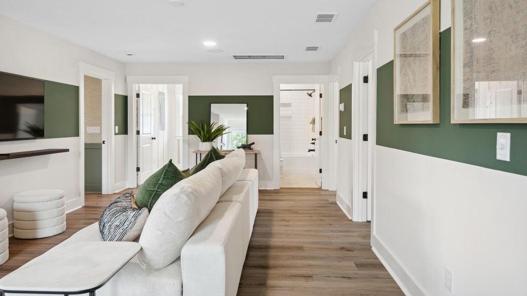 Furnished interior view inside a new home in Creekside at Andrews, Summerville (Image 6).