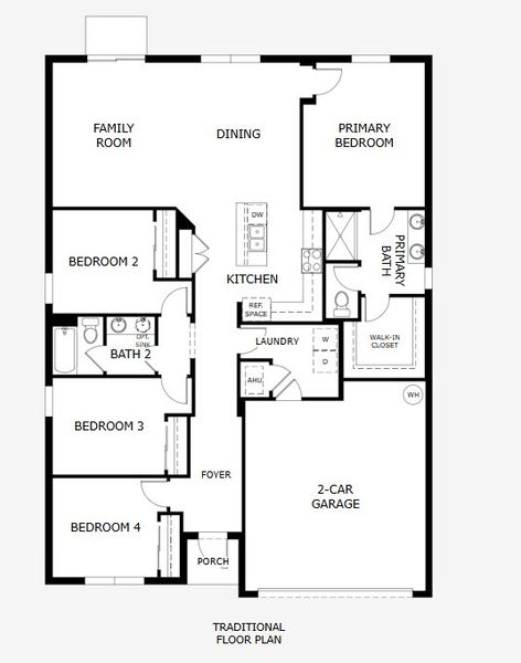 2D floor plan layout for the Haven by Landsea Homes in Hodges Reserve, Howey-in-the-Hills, FL (Image 3).