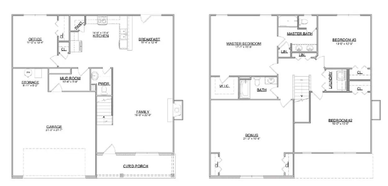2D floor plan layout for the The Jefferson by Smithbilt Homes in Honey Oaks, Corryton, TN (Image 2).