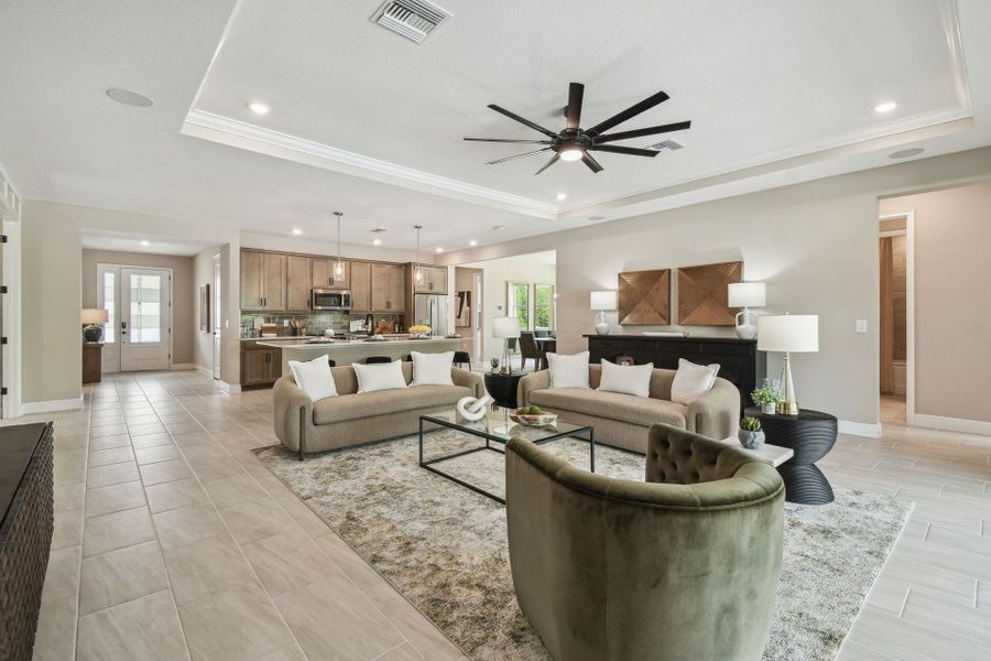 Representative furnished interior of a home built from the Sapphire by William Ryan Homes in Pinecone Reserve, Brooksville (Image 14).
