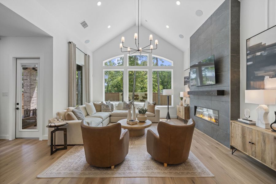 Furnished interior view inside a new home in The Highlands, Porter (Image 3).