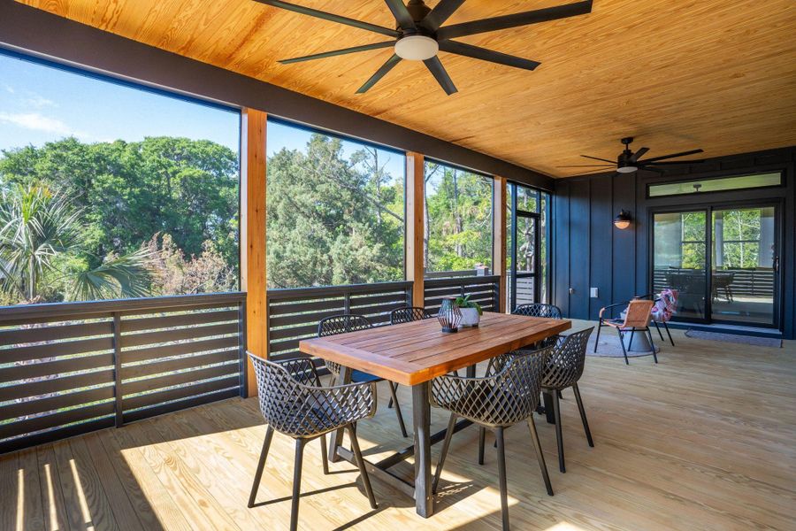 Exterior details and patio area of a home in , Folly Beach (Image 20).