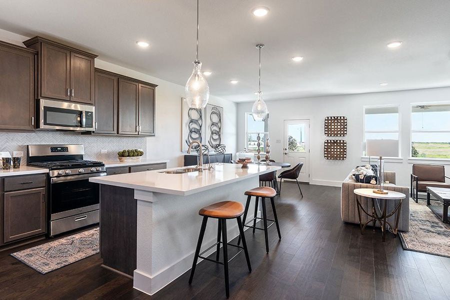 Representative furnished interior of a home built from the Trinity by Taylor Morrison in Emory Crossing 50s, Hutto (Image 5). Representative furnished interior of a home built from the Trinity by Taylor Morrison in Emory Crossing 50s, Hutto (Image 5).