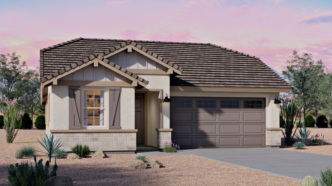 Representative exterior photo of a completed home built from the Dune by D.R. Horton in Westpark, Buckeye, AZ (Image 4).