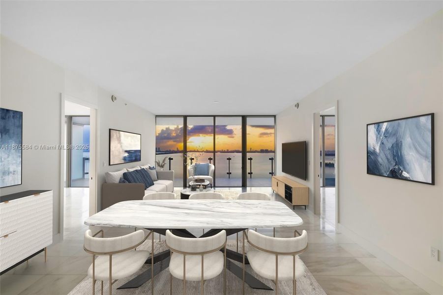 Furnished interior view inside a new home in , Miami (Image 7).
