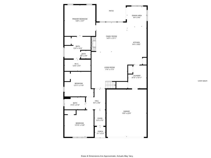 Main level floor plan