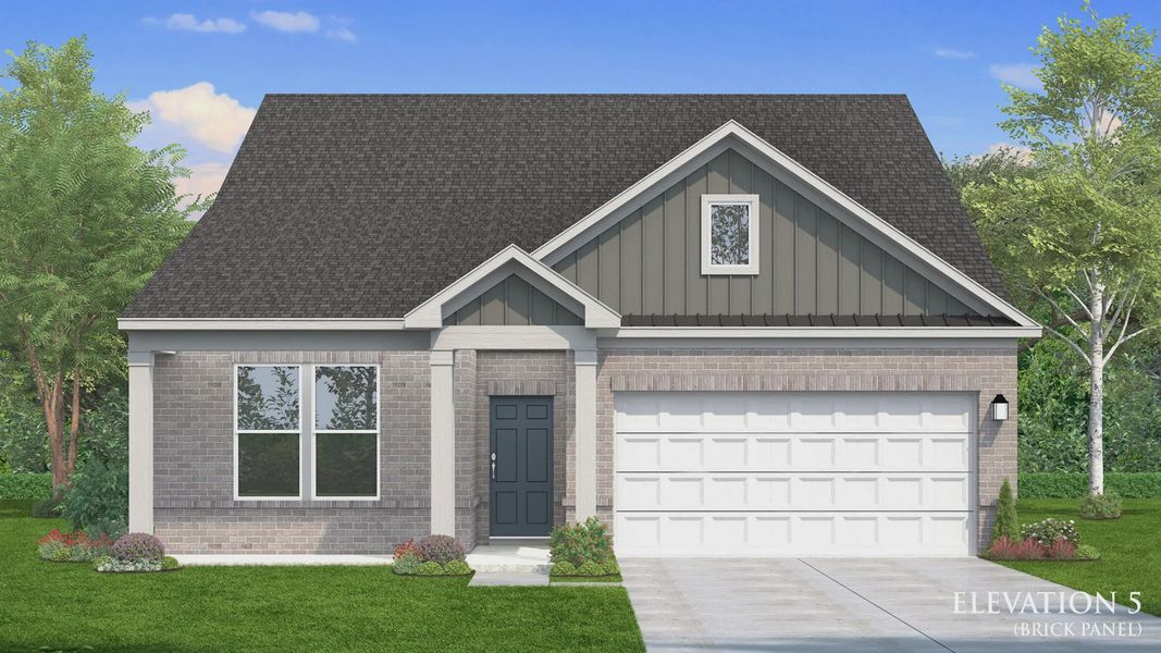 Representative exterior photo of a completed home built from the Chelsea by DRB Homes in Oakmont Manor, Oxford, NC (Image 30).