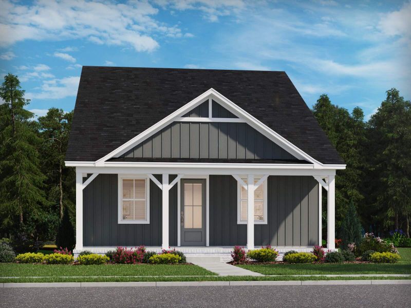 Front exterior of a new home in Poplar Farms, Franklin, TN, highlighting curb appeal (Image 1). Front exterior of a new home in Poplar Farms, Franklin, TN, highlighting curb appeal (Image 1).