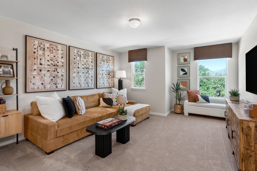 Representative furnished interior of a home built from the 2328 Modeled by KB Home in Nagel Crossing, San Antonio (Image 8). Representative furnished interior of a home built from the 2328 Modeled by KB Home in Nagel Crossing, San Antonio (Image 8).