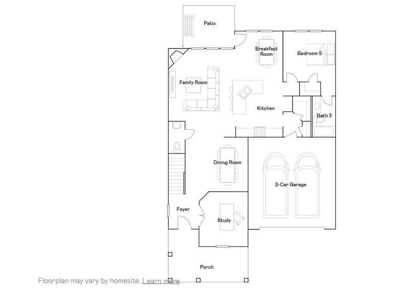 2D floor plan layout of this home in Heron's Walk at Summers Corner: Arbor Collection, Summerville, SC (Image 3). 2D floor plan layout of this home in Heron's Walk at Summers Corner: Arbor Collection, Summerville, SC (Image 3).