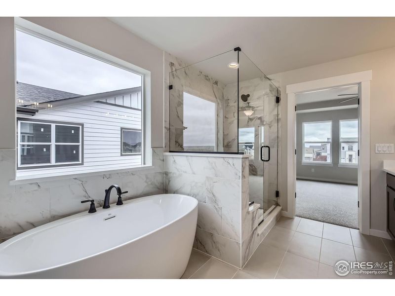 Furnished interior view inside a new home in RainDance, Windsor (Image 9).