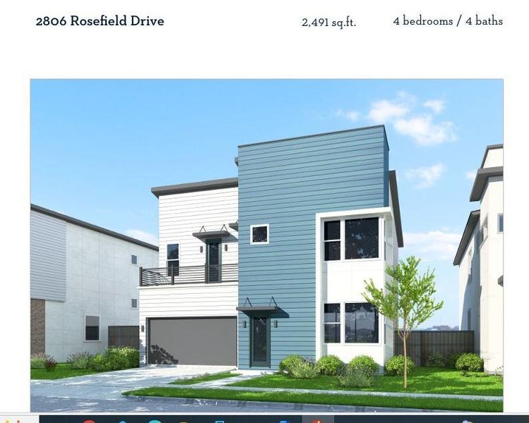 Front exterior of a new home in Avondale, Houston, TX, highlighting curb appeal (Image 2). Front exterior of a new home in Avondale, Houston, TX, highlighting curb appeal (Image 2).