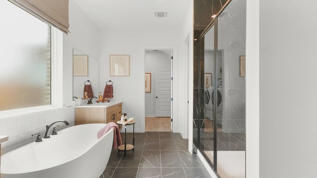 Representative furnished interior of a home built from the Madison by Chesmar Homes in Nolina, Georgetown (Image 23).