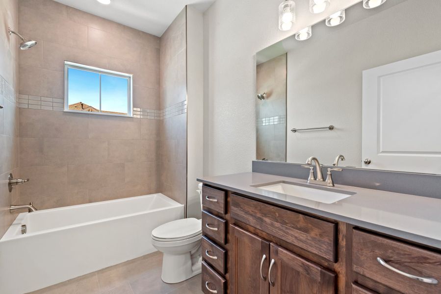 Representative furnished interior of a home built from the The Cambridge 2 by Landmark Homes in The Lakes at Centerra, Loveland (Image 8).
