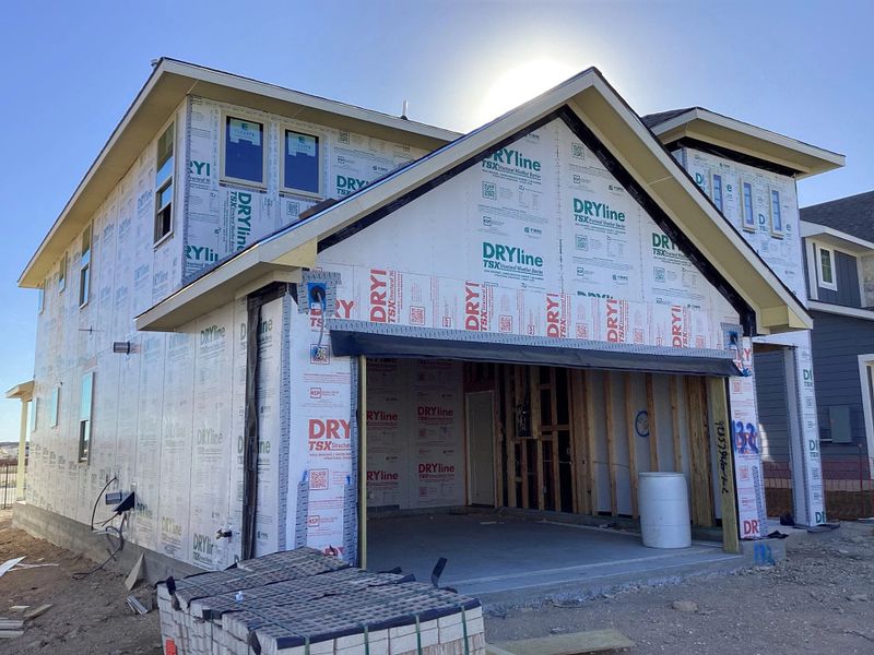 In-progress construction of a new home in The Homestead at Lariat, Liberty Hill, TX (Image 4).