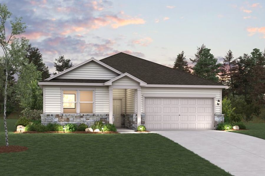 Representative exterior photo of a completed home built from the Geneva by Century Communities in The Highlands at Avery Centre, Round Rock, TX (Image 1). Representative exterior photo of a completed home built from the Geneva by Century Communities in The Highlands at Avery Centre, Round Rock, TX (Image 1).