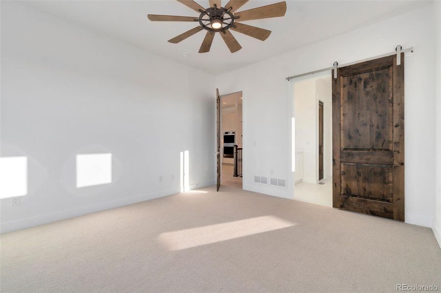 Barn Door to Primary Bath