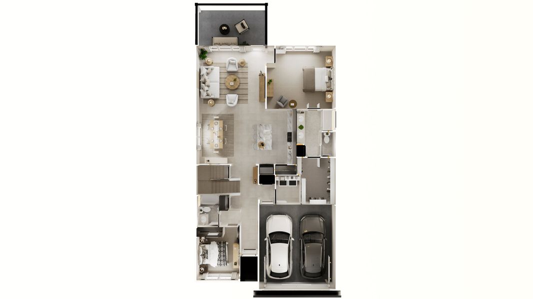2D floor plan layout for the Lantana by Tri Pointe Homes in Mason Woods, Cypress, TX (Image 4).