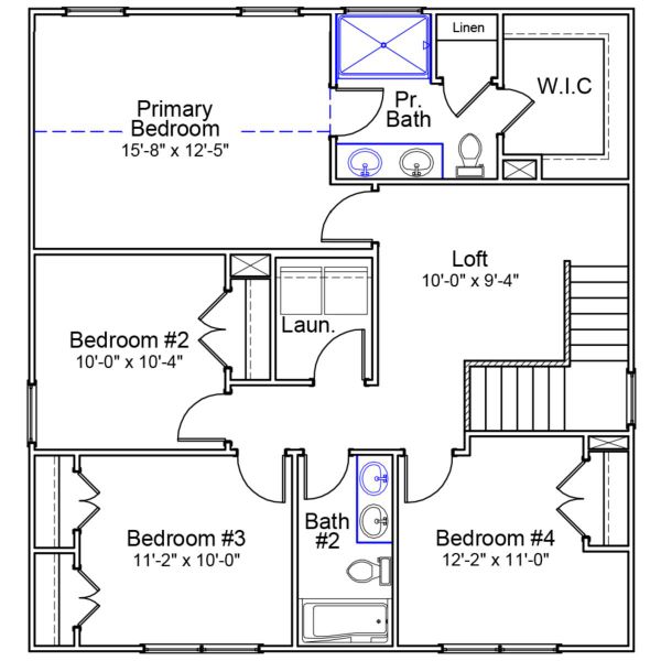 2D floor plan layout of this home in Richmond Hill, Inman, SC (Image 4).