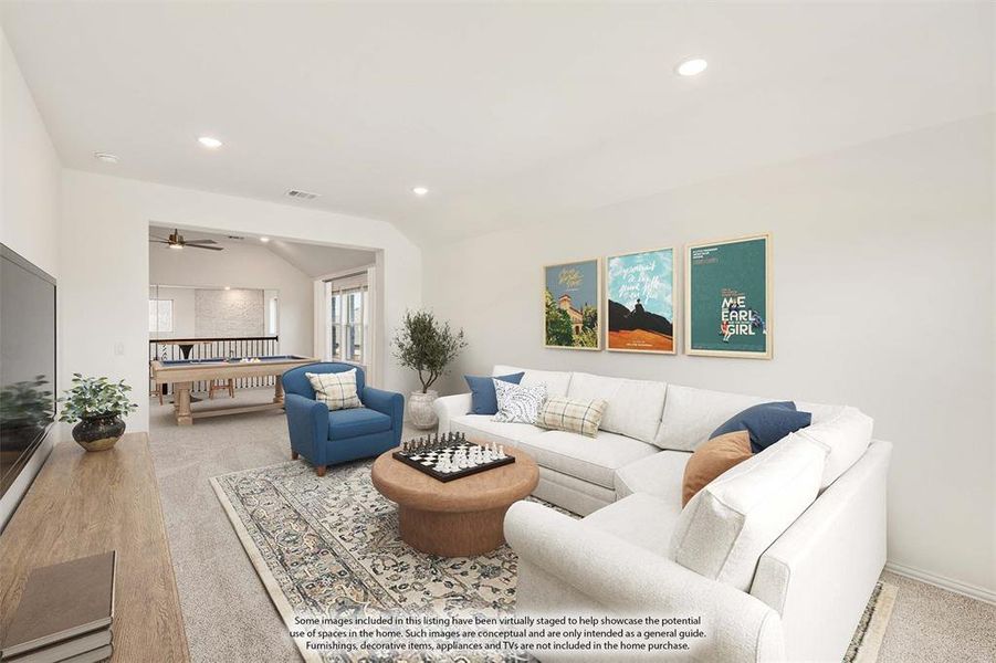 Furnished interior view inside a new home in ArrowBrooke, Aubrey (Image 14). Furnished interior view inside a new home in ArrowBrooke, Aubrey (Image 14).