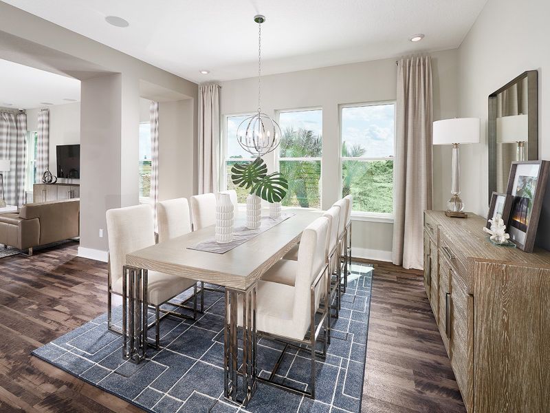 Everyday meals will feel like special  occasions in this formal dining room.