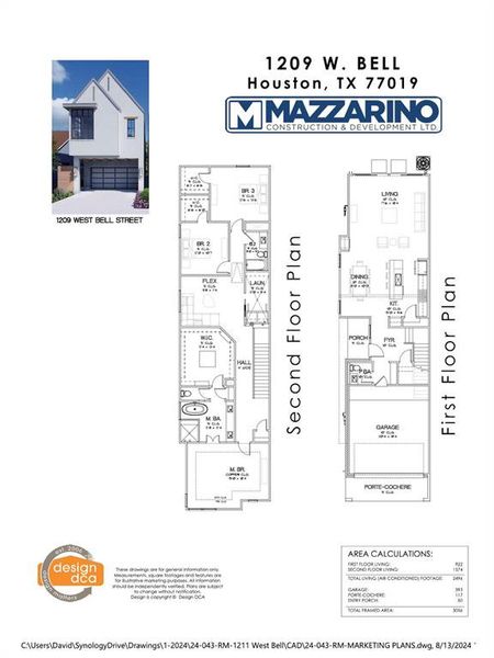 Please be aware that these plans are the property of the architect/builder designer that designed them not DUX Realty, Mazzarino Construction or 1211 W BELL LLC and are protected from reproduction and sharing under copyright law. These drawing are for general information only. Measurements, square footages and features are for illustrative marketing purposes. All information should be independently verified. Plans are subject to change without notification.