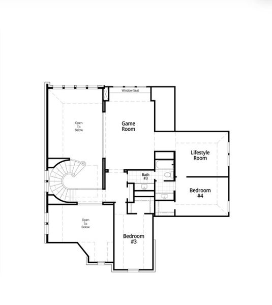 2D floor plan layout for the 223 Plan by Highland Homes in Harvest Green, Richmond, TX (Image 4).