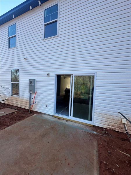Exterior details and patio area of a home in Meece Townhomes, Easley (Image 3). Exterior details and patio area of a home in Meece Townhomes, Easley (Image 3).