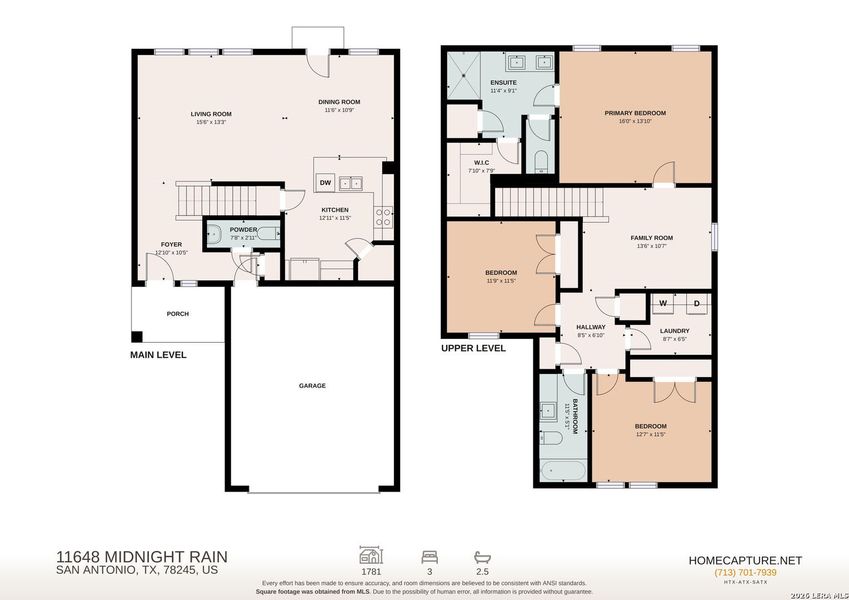 2D floor plan layout of this home in , San Antonio, TX (Image 5).