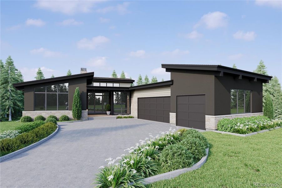 Mountain Contemporary Plan 3 Ext Front