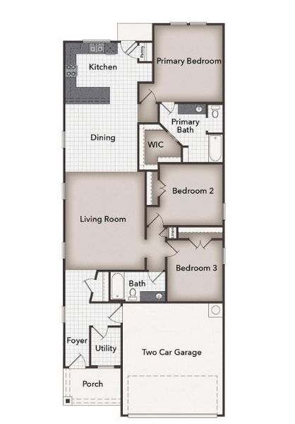2D floor plan layout of this home in Cascade, Liberty Hill, TX (Image 2). 2D floor plan layout of this home in Cascade, Liberty Hill, TX (Image 2).