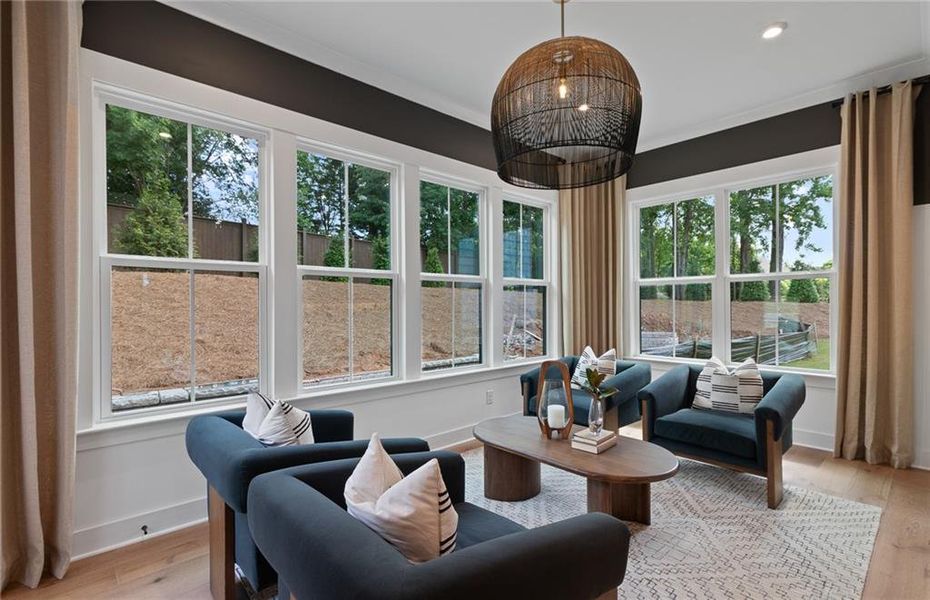 Furnished interior view inside a new home in Sterling Pointe, Cumming (Image 12).