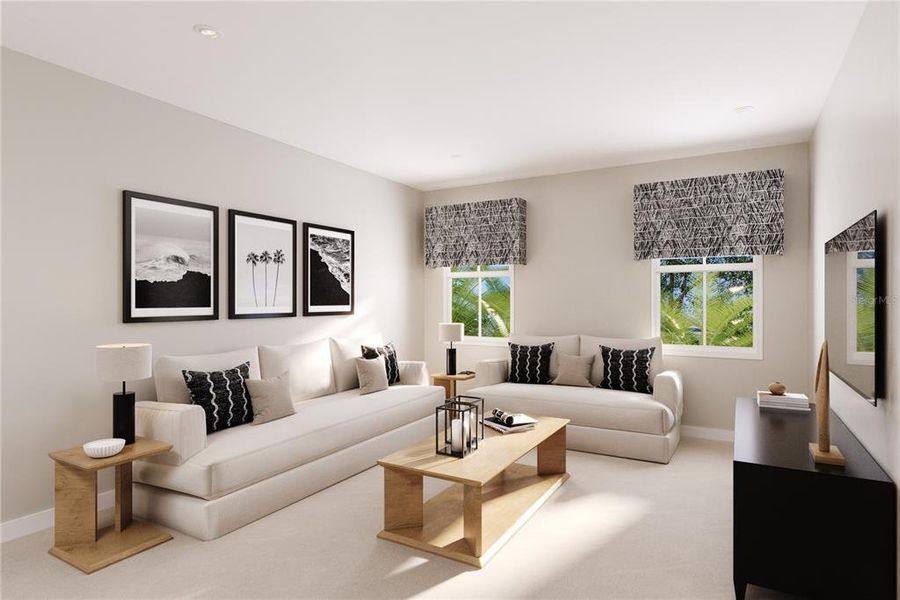 Furnished interior view inside a new home in Lake Mattie Preserve Estates, Auburndale (Image 10). Furnished interior view inside a new home in Lake Mattie Preserve Estates, Auburndale (Image 10).