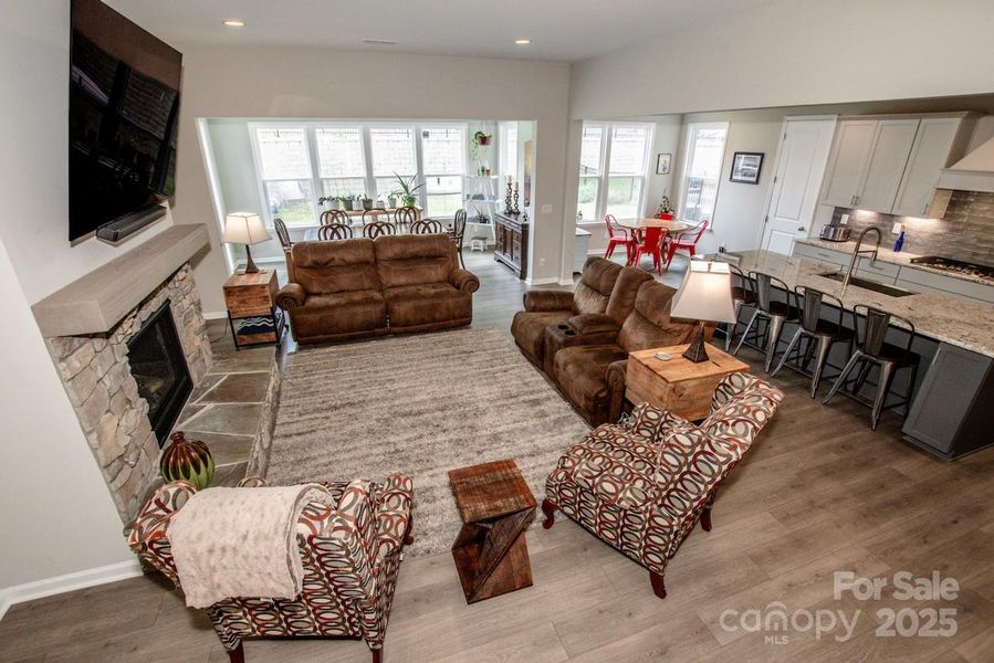 Furnished interior view inside a new home in Signature at Reid's Cove, Mooresville (Image 15).