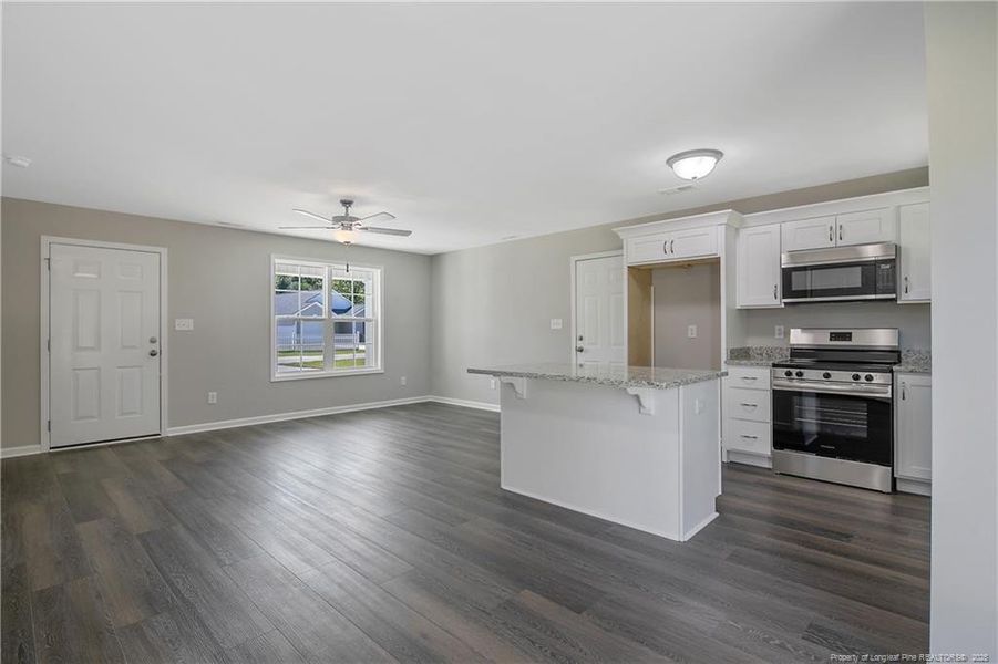 Open concept to living and dining Open concept to living and dining