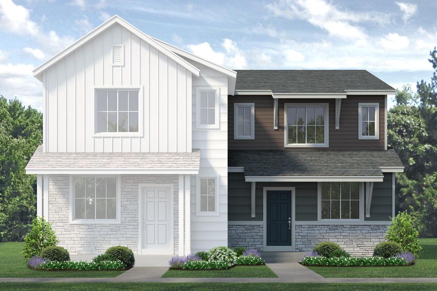 Representative exterior photo of a completed home built from the Denali by Risewell Homes in Pintail Commons at Johnstown Village, Johnstown, CO (Image 17).