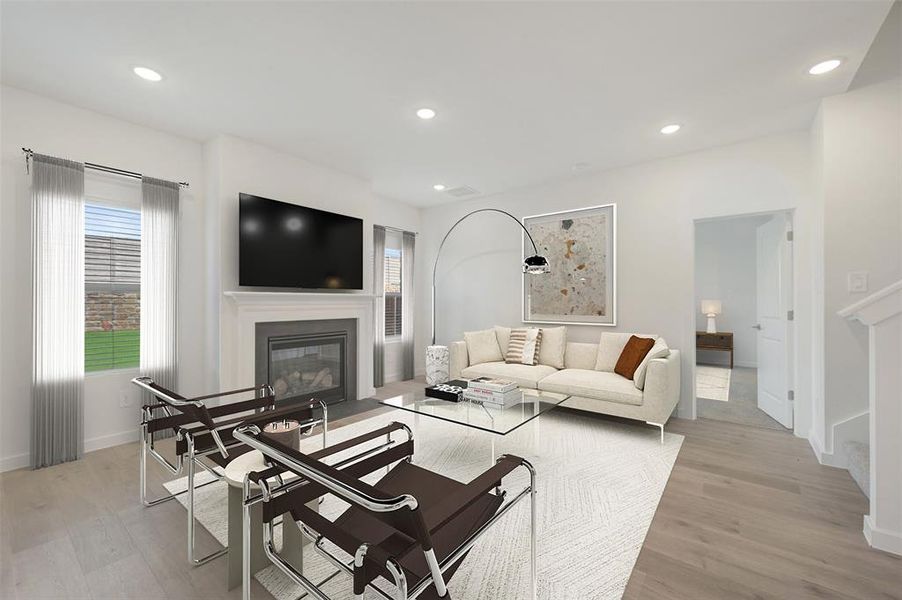 Furnished interior view inside a new home in Aspire at Reunion, Newark (Image 12).