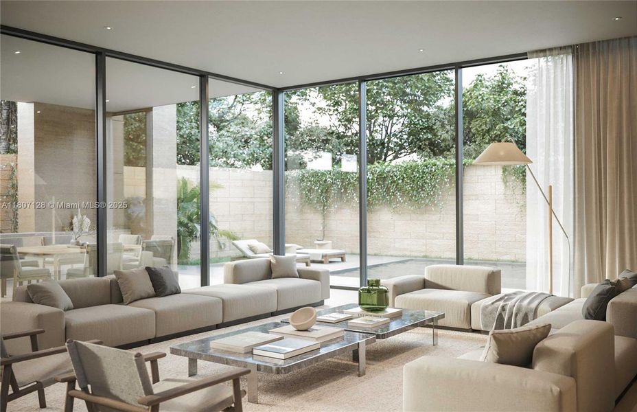 Furnished interior view inside a new home in , Miami (Image 7).