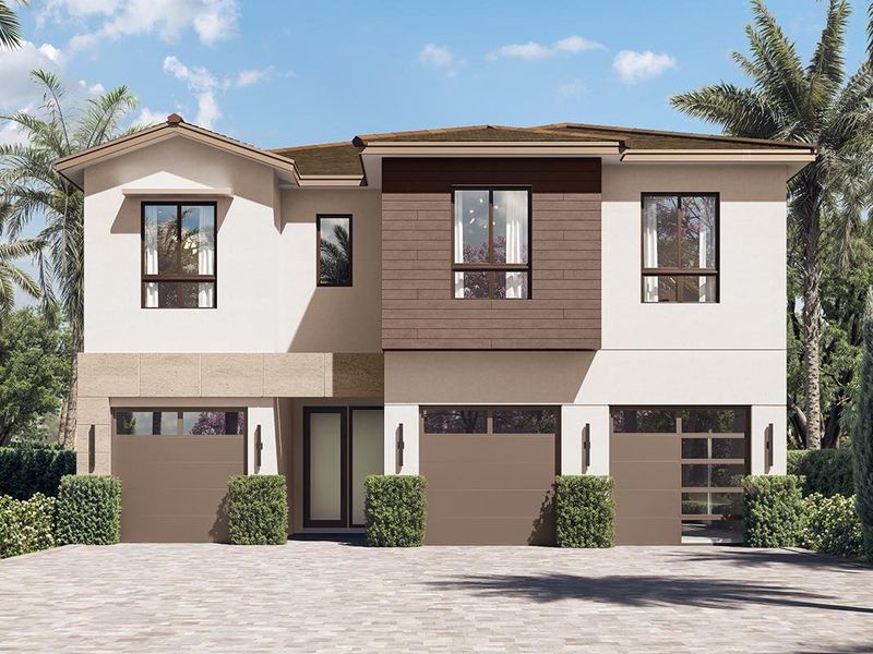 Front exterior of a new home in , West Palm Beach, FL, highlighting curb appeal (Image 1).