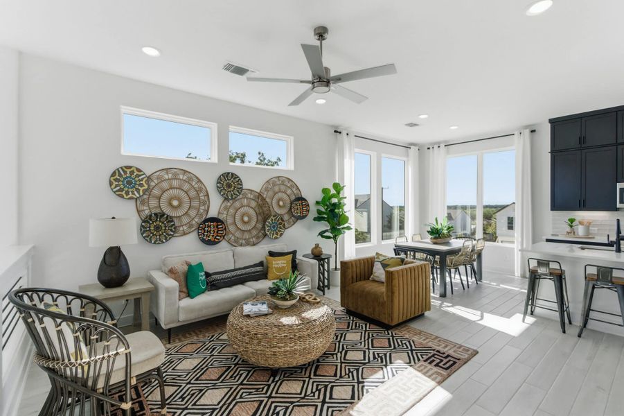 Furnished interior view inside a new home in Rose Hill, San Antonio (Image 11).