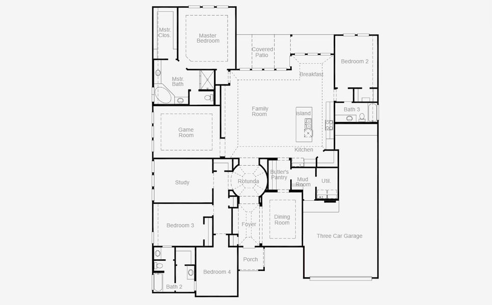 2D floor plan layout for the Natalia by Coventry Homes in Painted Tree 70', McKinney, TX (Image 3).