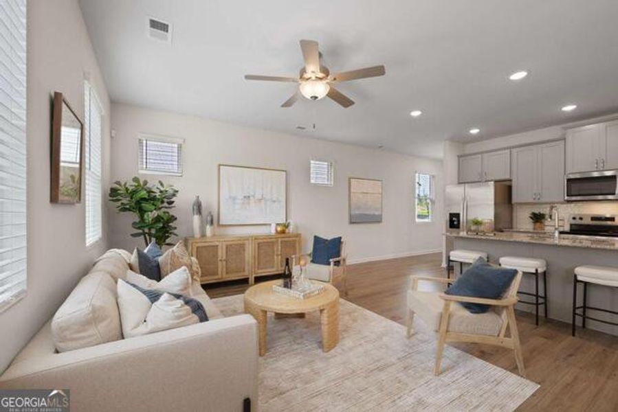 Furnished interior view inside a new home in Walden Park - The Retreat, Jonesboro (Image 11).
