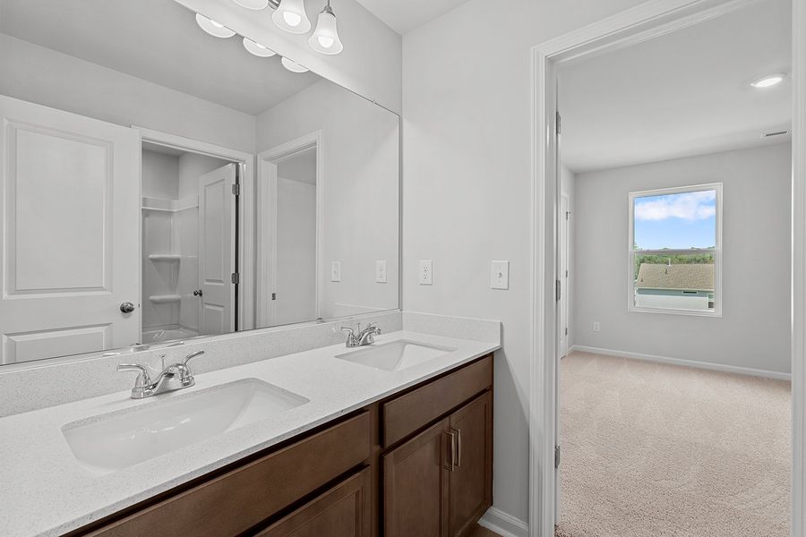 Furnished interior view inside a new home in Hanes Lake, Winston-Salem (Image 28). Furnished interior view inside a new home in Hanes Lake, Winston-Salem (Image 28).