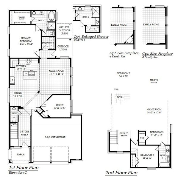 2D floor plan layout of this home in Avondale, Fate, TX (Image 5). 2D floor plan layout of this home in Avondale, Fate, TX (Image 5).