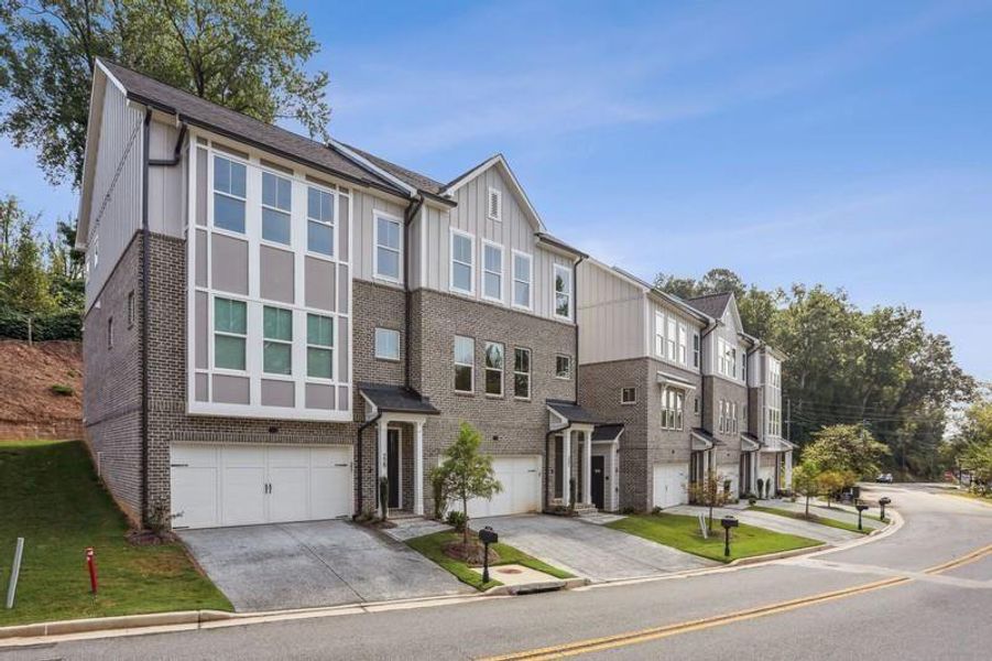 Front exterior of a new home in , Canton, GA, highlighting curb appeal (Image 17).