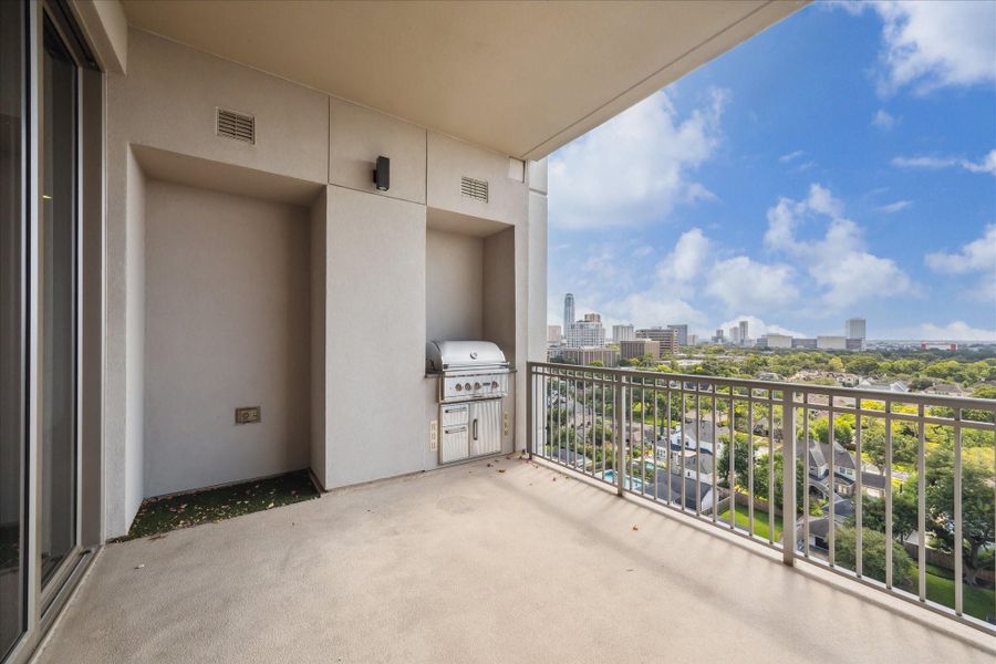 For your lounging and dining, step out onto your private covered balcony with an outdoor built-in grill, pet pad and breath taking views. For your lounging and dining, step out onto your private covered balcony with an outdoor built-in grill, pet pad and breath taking views.