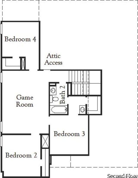 2D floor plan layout of this home in Garden Grove, San Antonio, TX (Image 3).